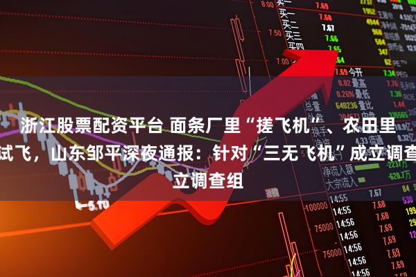 浙江股票配资平台 面条厂里“搓飞机”、农田里搞试飞，山东邹平深夜通报：针对“三无飞机”成立调查组